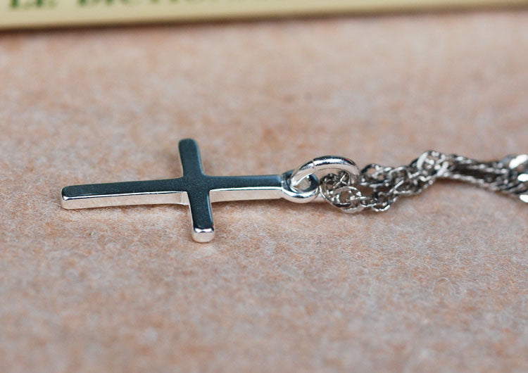 Sterling Silver Tiny Cross Charm Pendant S925 Finding