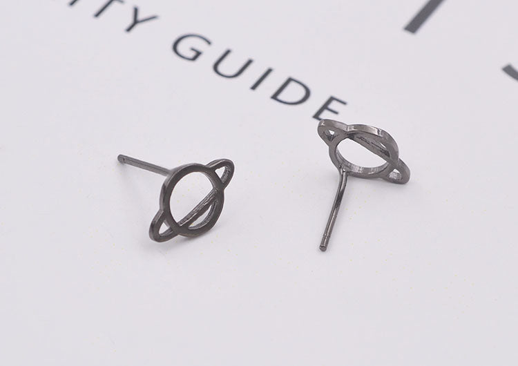 Boucles d'oreilles à tige en argent Sterling, étoile Saturne, résultats S925
