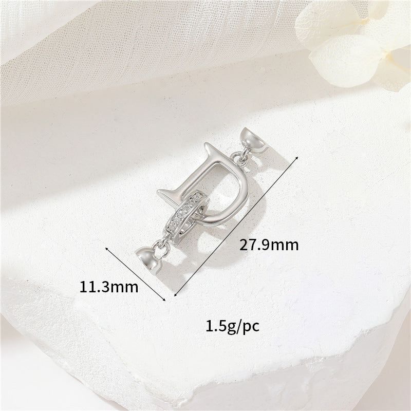 2 infini cercle rond léopard noeud Floral ovale fermoir à homard strass embelli 14K GF ressort boucle fermoirs connecteur