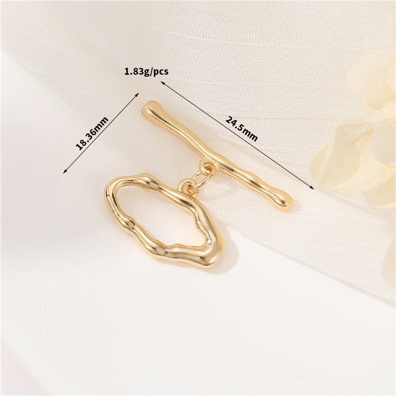 2 Oval Circle Infinity OT Clasp 14K GF Clasps Connector
