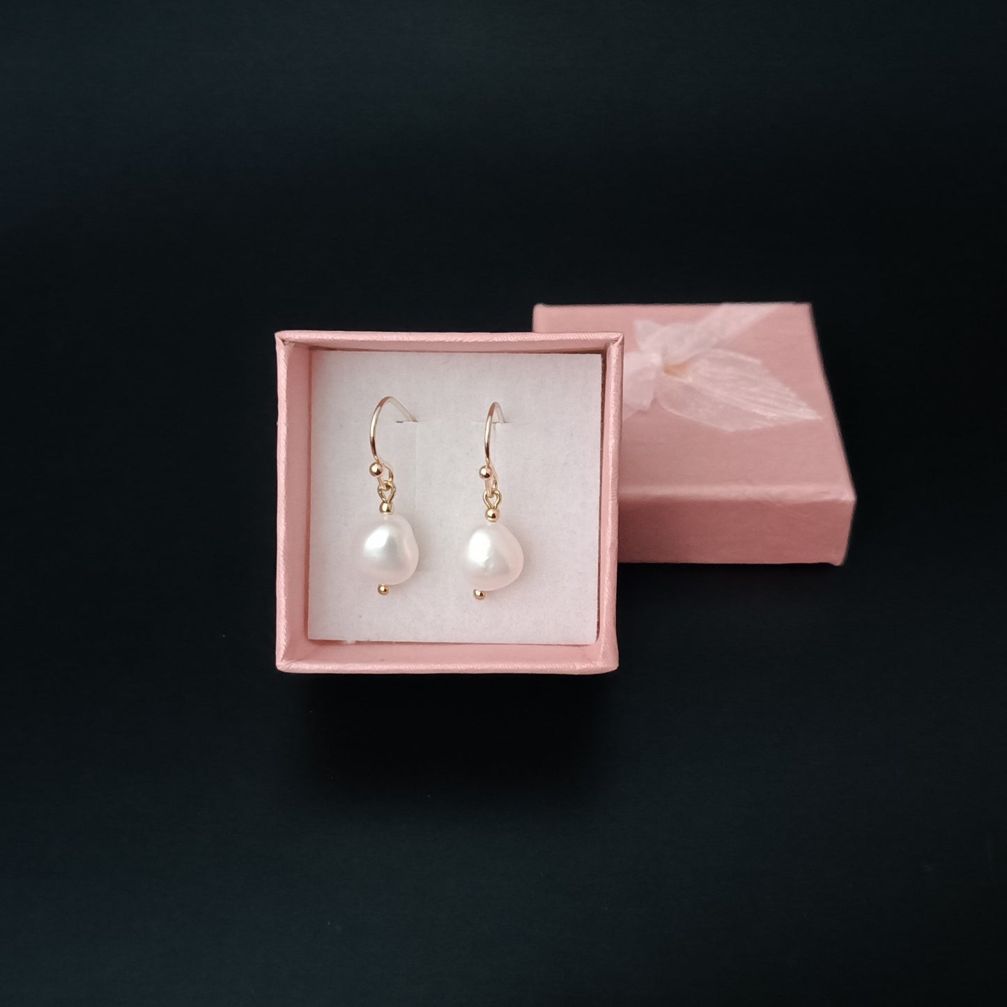 Boucles d'oreilles à crochet en perles baroques d'eau douce naturelles, usage quotidien, crochets d'oreille unis 14K GF, boucles d'oreilles pendantes