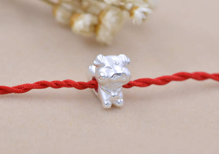 Sterling Silver Carved Chinese Zodiac Bead Spacer S990 Finding