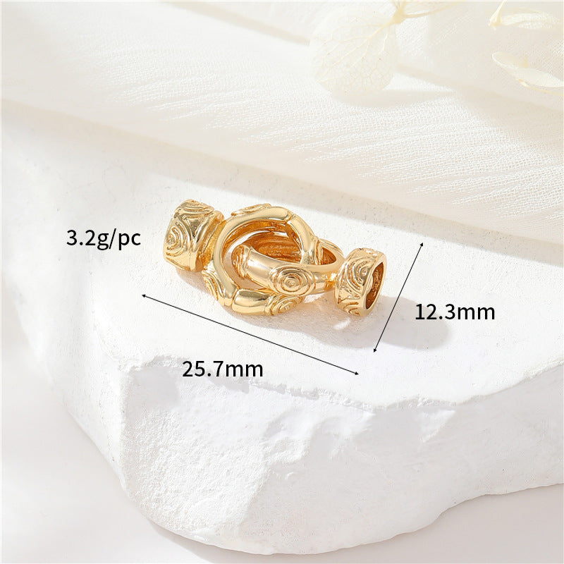 2 cercles fondus carrés rectangles ovales fermoir à homard strass embelli 14K GF connecteur de fermoirs à boucle à ressort