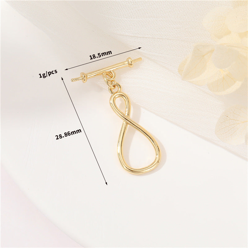 Connecteur de fermoirs 2 cercles ovales Infinity OT fermoir 14K GF