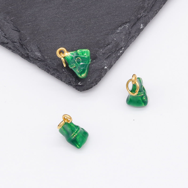 2 Zong Zi Charm Pendentif Émail Époxy 14K GF