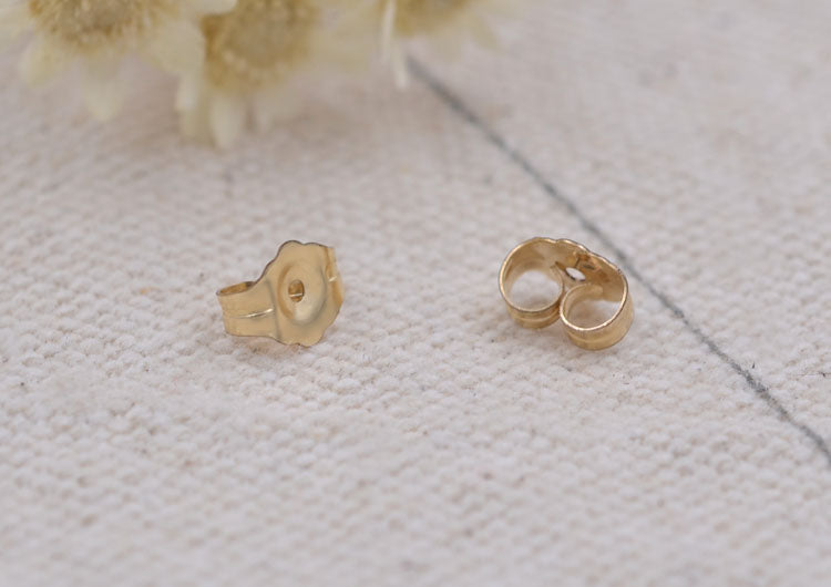 Bouchon arrière de boucle d'oreille papillon en argent sterling 1/20 14K GF