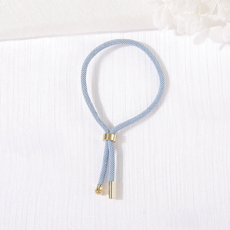 2 verstellbare schlichte geflochtene Schnurarmbänder aus 14-karätigem GF-Armband