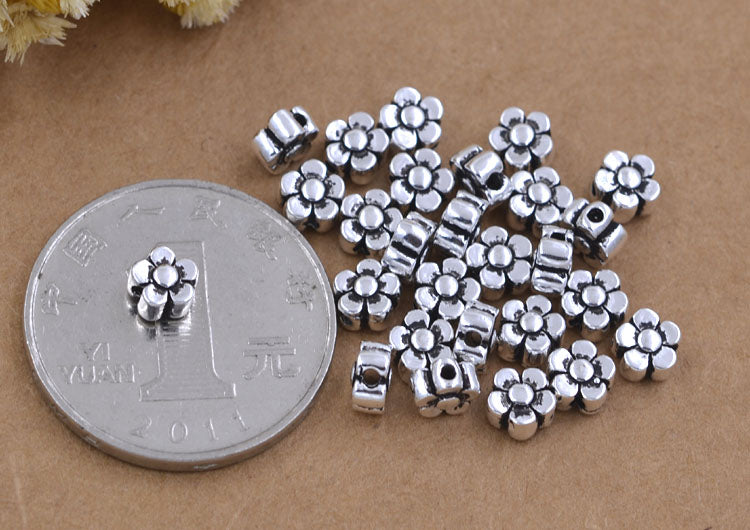 Sterling Silber Blumenperlen-Abstandshalter S925