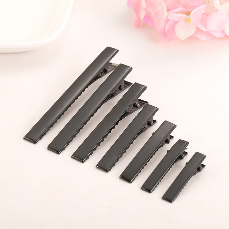 Bulk 100 Alligator Clip Flat Surface Setting Blank Hairpin KC Gold Silver Hair Clips Cab Base Handcraft Finding 3.2-6.5cm