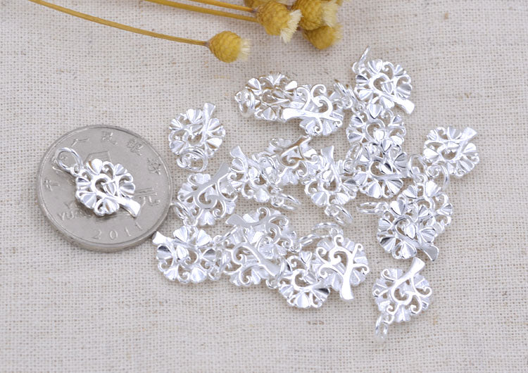 Sterling Silver Tree Charm Pendant S925 Finding