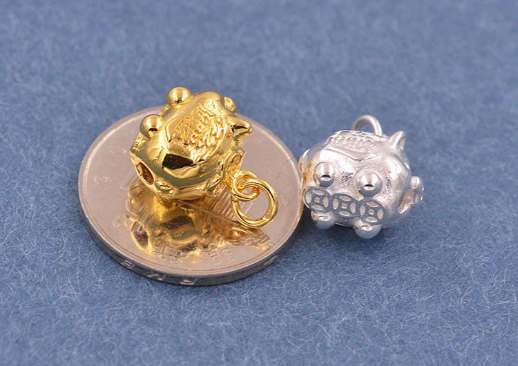 Pendentif à breloque petit cochon en argent sterling S925