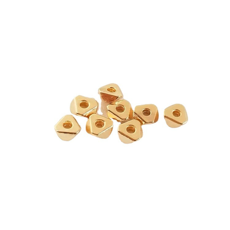 10 flache Dreieck-Perlenanhänger aus 14K GF, Perlenarbeit, Abstandshalter