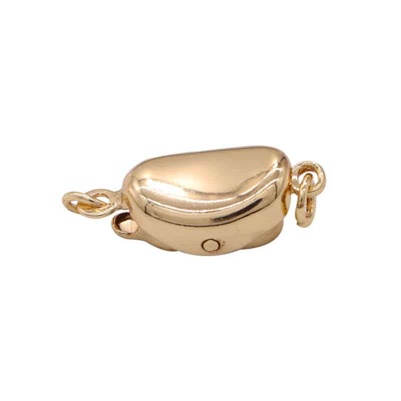 Connecteur de fermoirs de bracelet de collier de fermoir à 2 haricots 14K GF