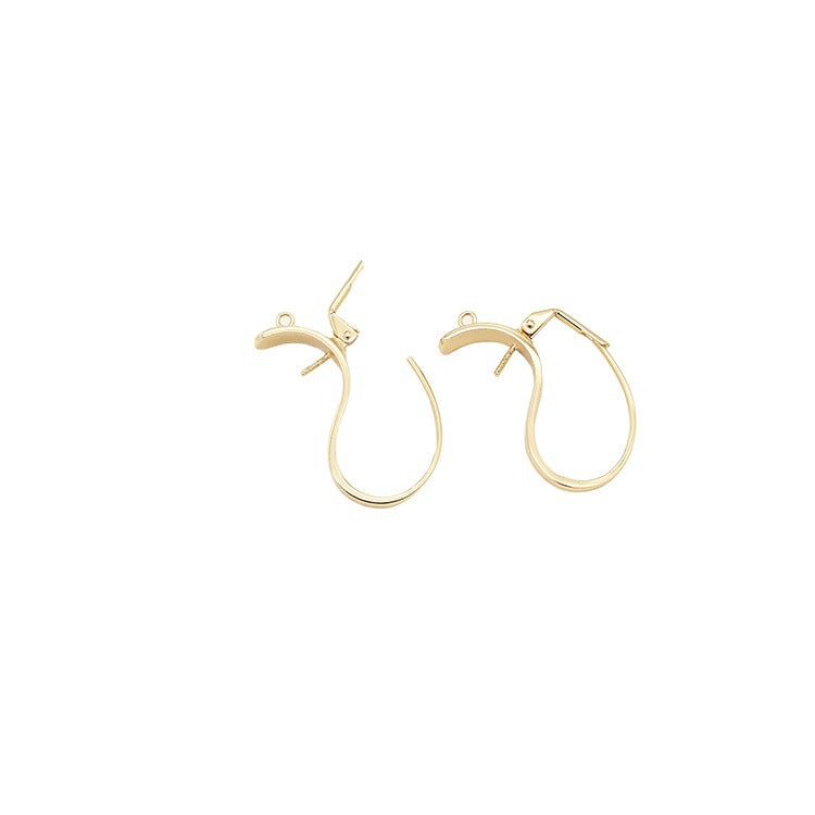 4 boucles d'oreilles créoles avec boucle 14K GF boucle d'oreille demi-percée perle vierge