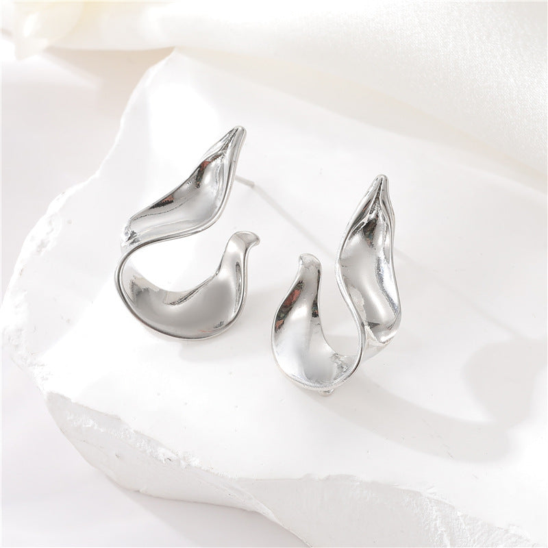 4 boucles d'oreilles épaisses en demi-cercle 14K GF Earing