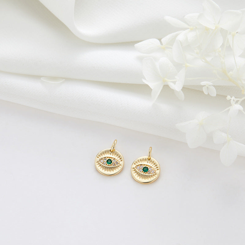 2 coeur nuage musique lune oeil serpent charme pendentif strass embelli 14K GF