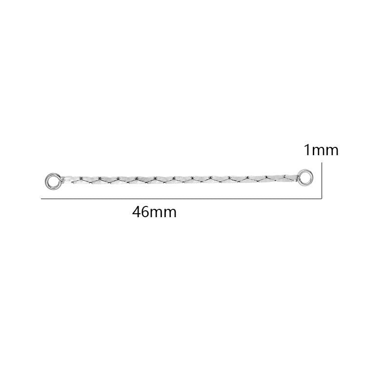 2 Double Looped Snake Chain Link Connector 14K GF
