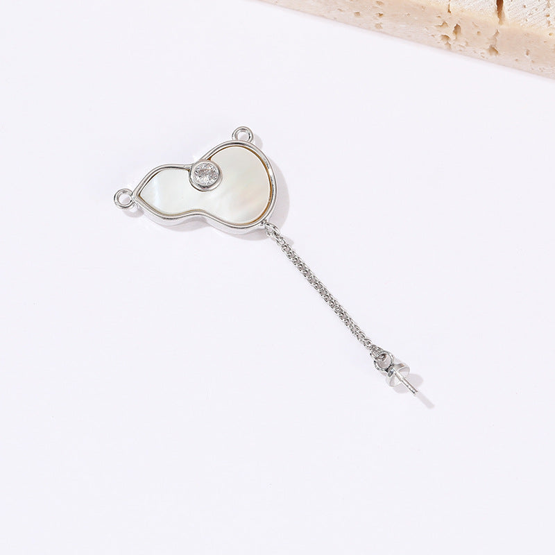 2 Mondkürbis-Charm-Anhänger mit 14-karätigem GF-Strassstein und Muschelverzierung