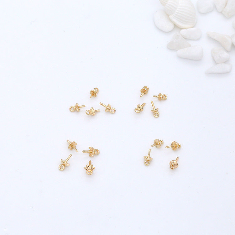 10 pinces à pinces 14K GF, connecteur supérieur de pendentif, perle à moitié percée, vierge