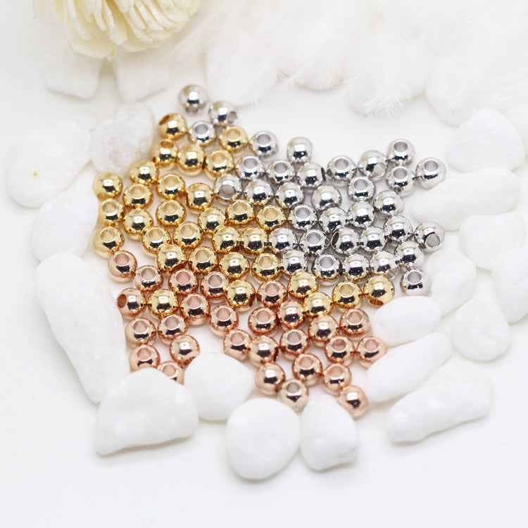 2000 Perle ronde brillante 14K GF Cuivre Charme Perles Entretoise