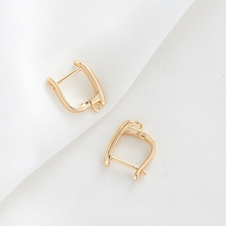 4 Plain Circle Hoop Earrings 14K GF Earing