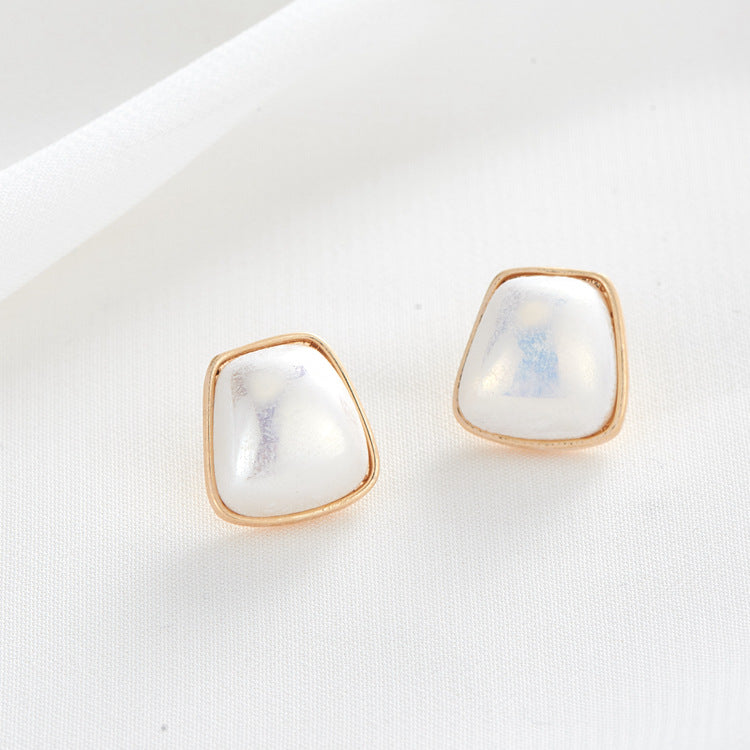 4 boucles d'oreilles à tige trapézoïdale 14K GF, Base de cabochon en perles vierges