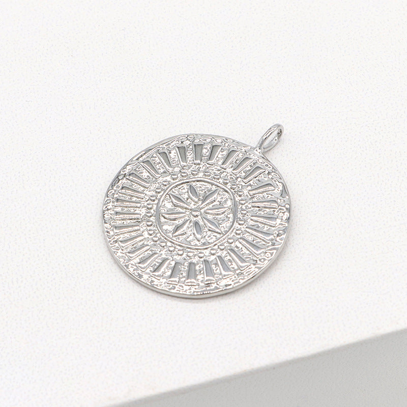 2 Sun Coin Charm-Anhänger 14K GF