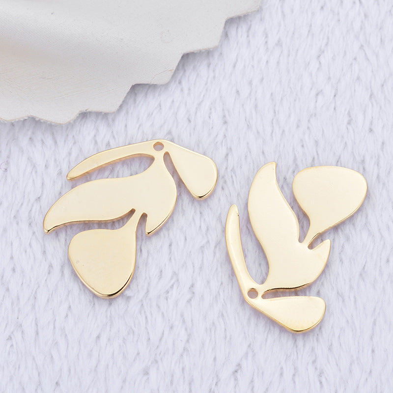 20 pendentif à breloque en forme de feuille creuse 14K GF