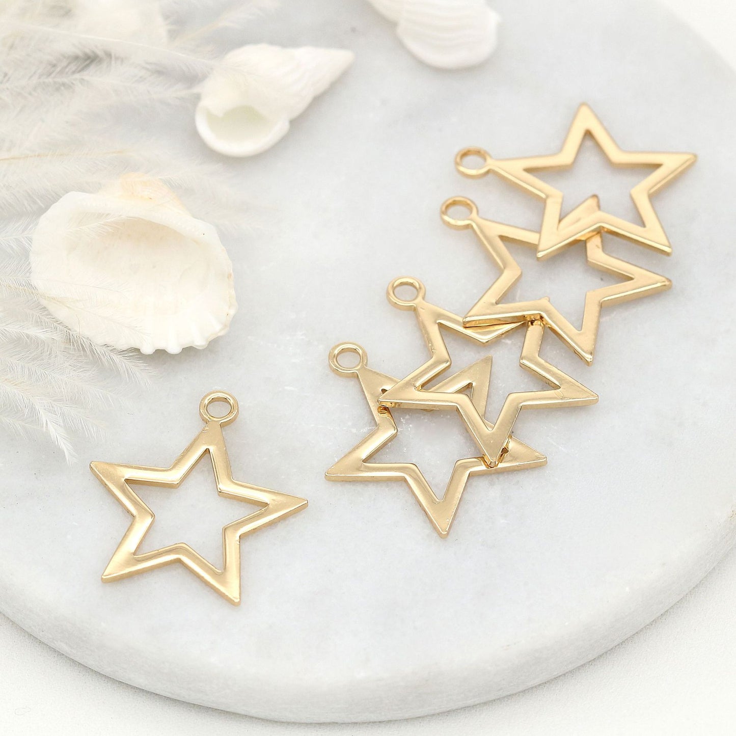 Pendentif à breloque 10 étoiles 14K GF