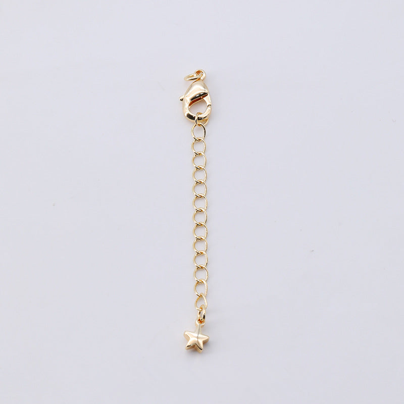 50 3" Extended Chain 14K GF Oval Link Extension Chain with Drop Tail For Bracelet & Necklace