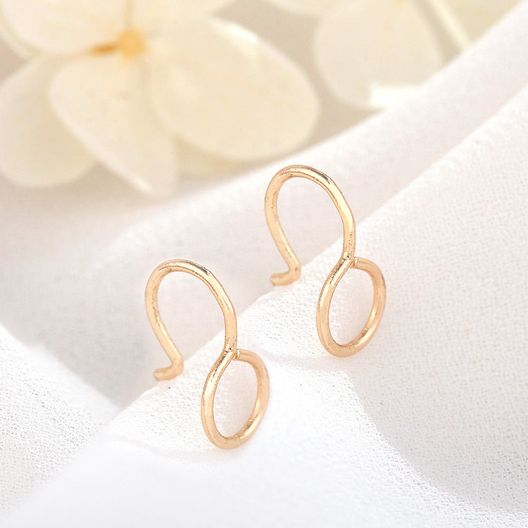 4 Spiral-Ohrclips ohne Piercing, 14-karätiges GF-Ohrring