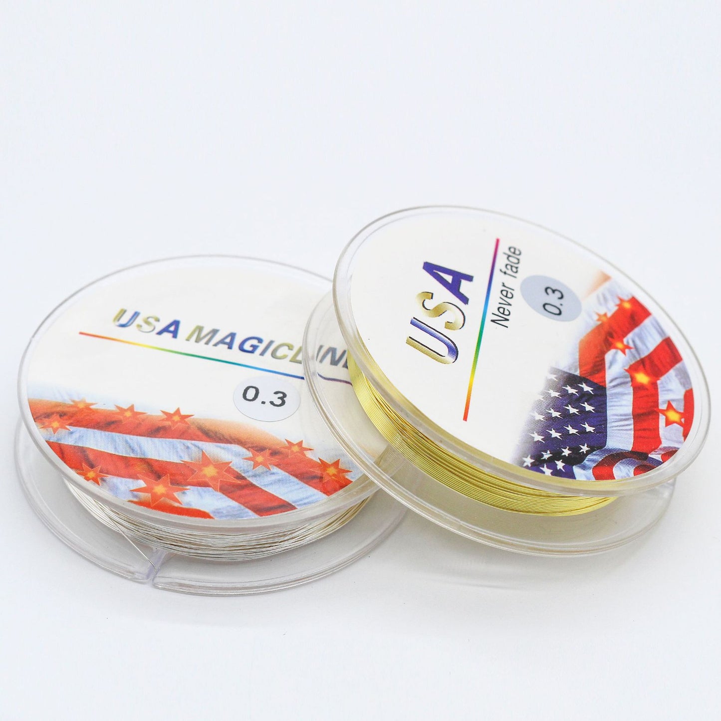 2 Scroll Thin Half Soft Copper Wire 14K GF