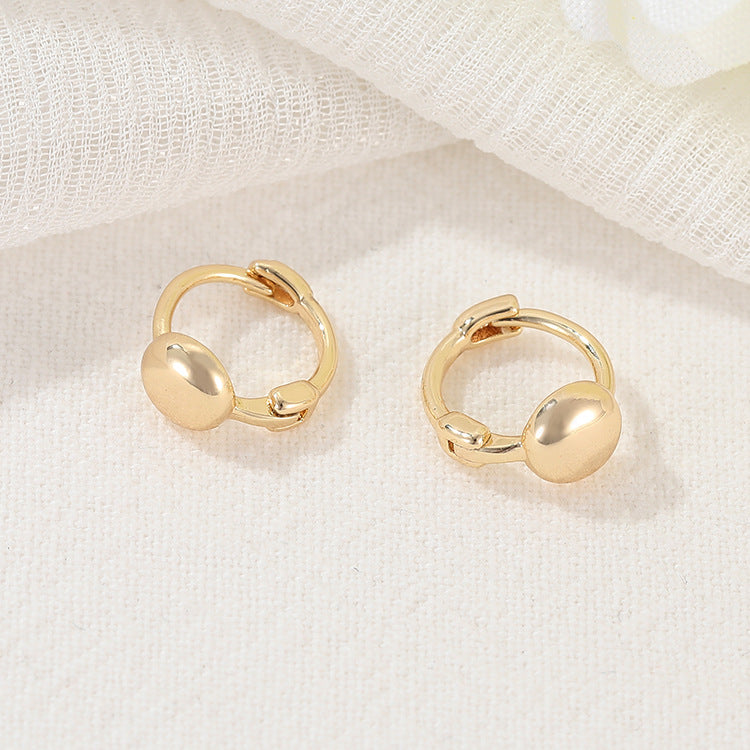 4 Star Rabbit Circle Hoop Earrings 14K GF Earing