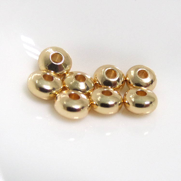 100 minuscules perles rondes brillantes 14K GF Charm Beadwork Spacer