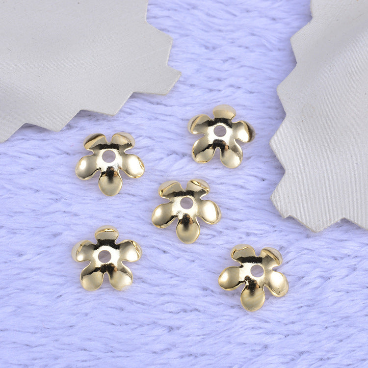 100 tasse de capuchon de perles florales 14K GF, entretoise de perles de charme