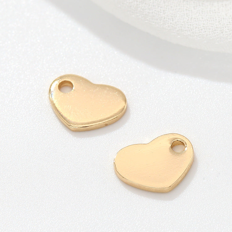 10 pendentif à breloque coeur brillant 14K GF