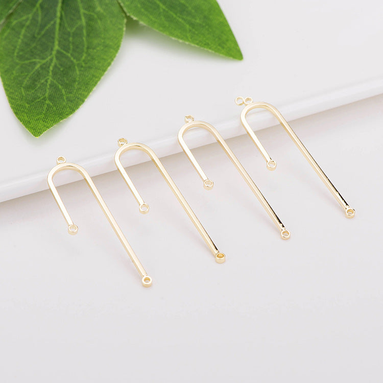 10 pendentifs à breloques multi-boucles en forme de cercle en U 14K GF