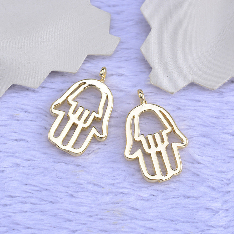 20 pendentif à breloque Hamsa 14K GF
