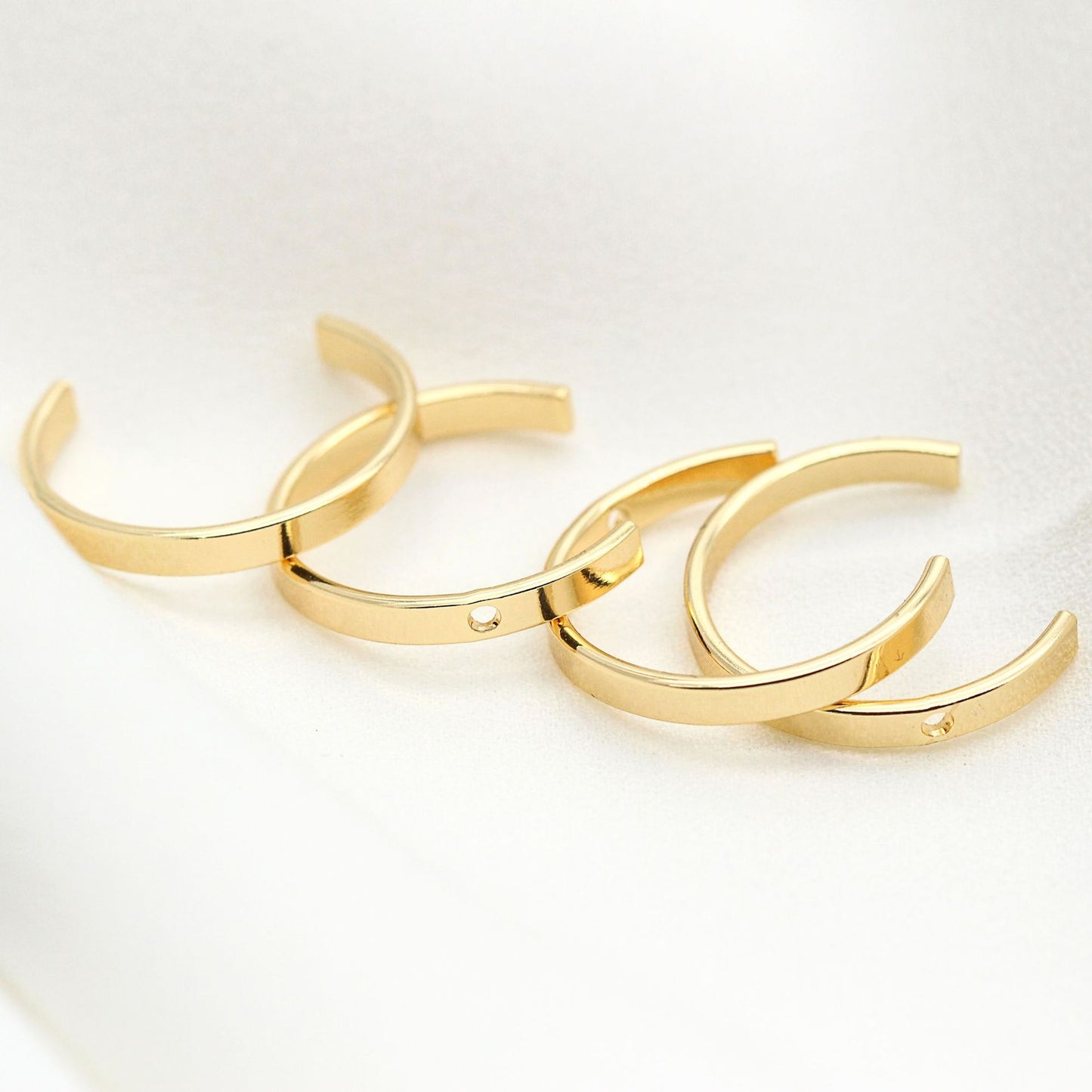 10 pendentifs à breloque cercle semi-rond 14K GF