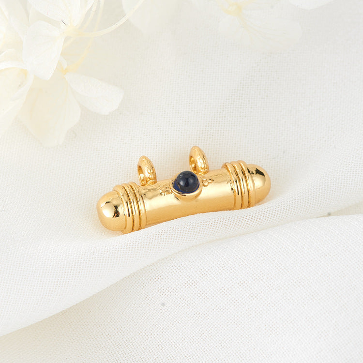 2 Italian Horn Charm Pendant Enamel Epoxy 14K GF