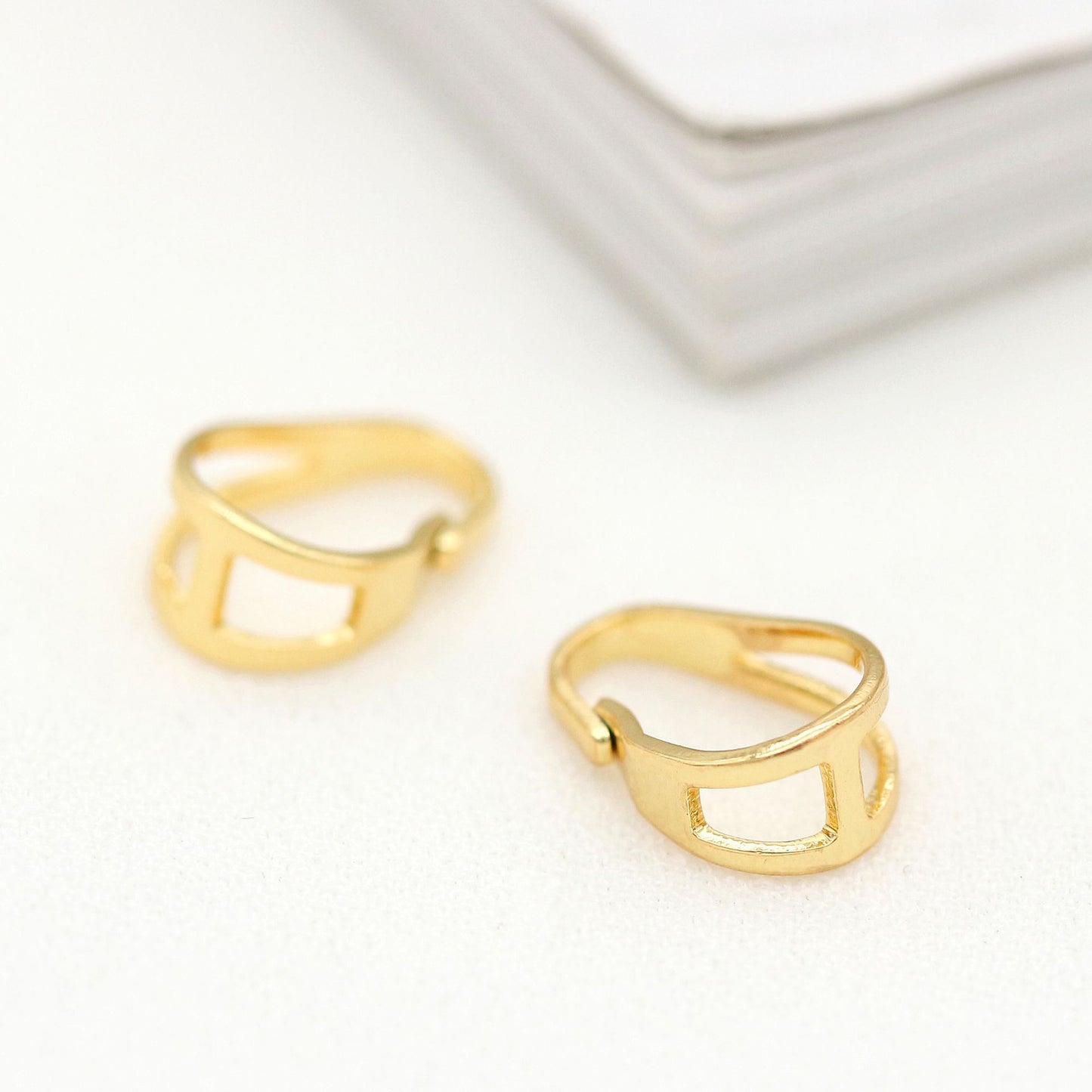 10 bélières creuses 14K GF pendentif anneaux supérieurs connecteur