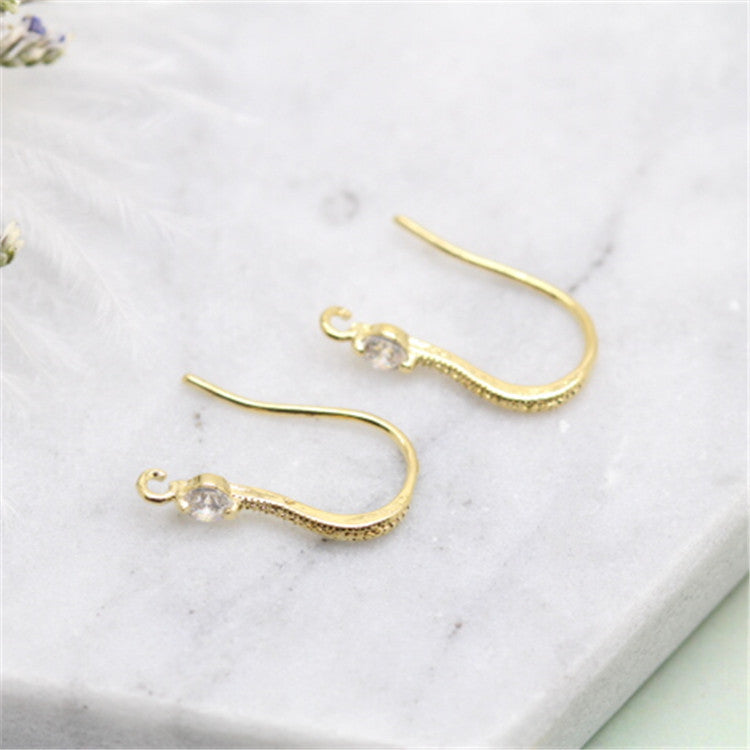 Boucles d'oreilles à 10 crochets ornées de strass 14K GF