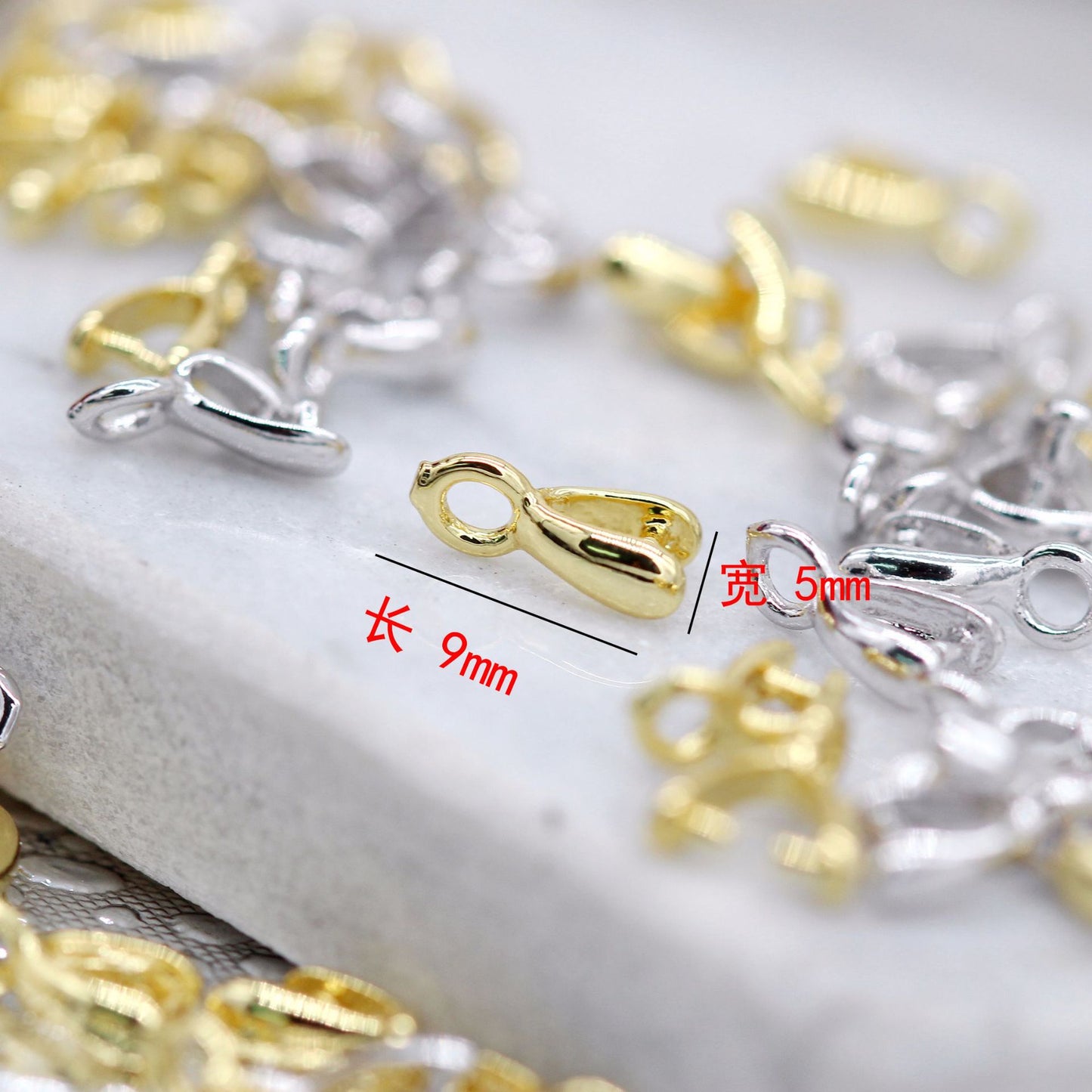 100 Ice Pick Pinch Bails 14K GF Anhänger Top Verschlüsse Verbinder