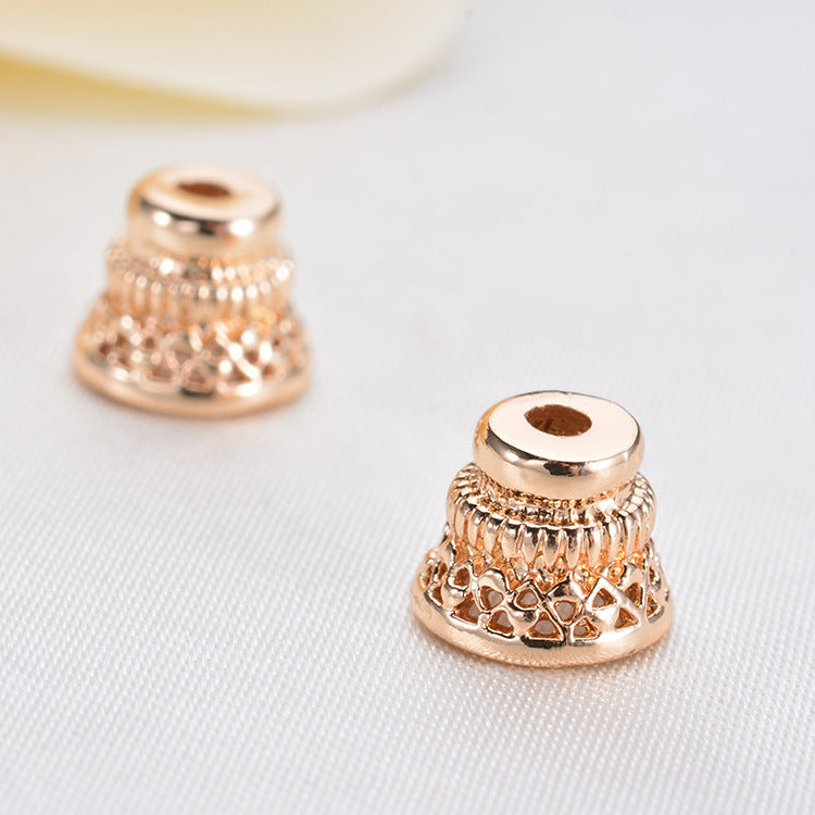 20 capuchons de perles florales, tasse 14K GF, entretoise de perles de charme