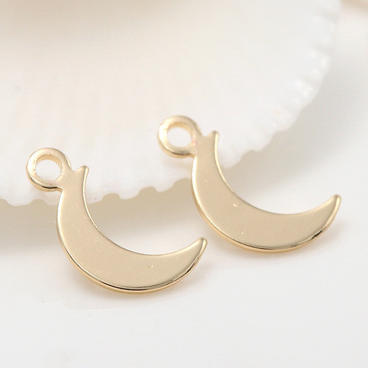 20 pendentif à breloque minuscule étoile coeur lune 14K GF goutte d'extrémité de chaîne étendue