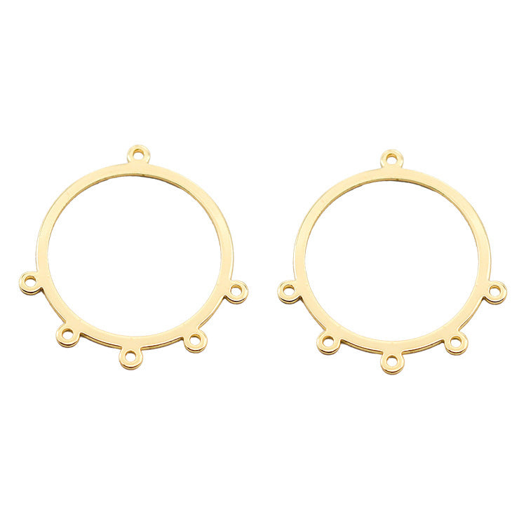 20 connecteurs de charme ronds à boucles multiples 14K GF