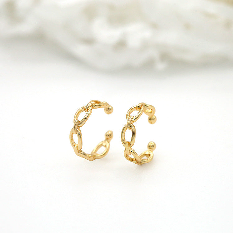 4 manchettes d’oreille perlées grimpeur sans piercing boucle d’oreille strass embelli 14K GF boucle d’oreille