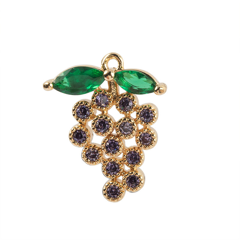 20 pendentif à breloque raisin orné de strass 14K GF