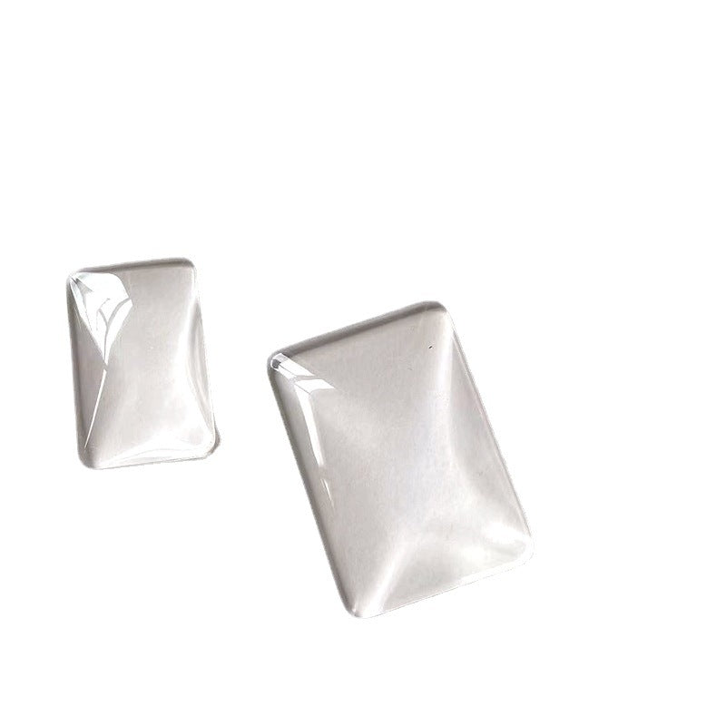 Bulk 50 rechteckige Klarglas-Cabochons, längliche Kuppel, flache Rückseite, transparente Vergrößerungseinsätze, 10 x 25 mm, 18 x 25 mm, 25 x 37 mm, 19 x 38 mm, 27 x 47 mm, 33 x 52 mm