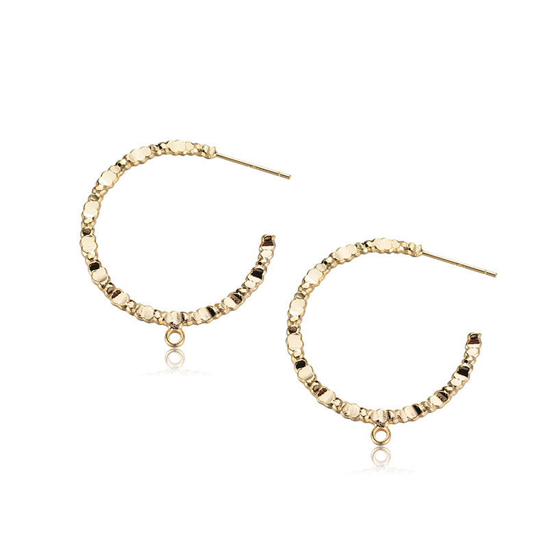 20 boucles d'oreilles sculptées en demi-cercle avec boucle d'oreille 14K GF